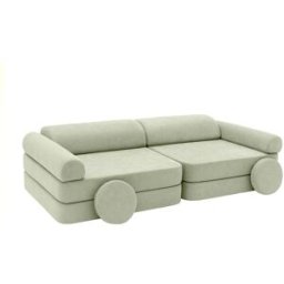 Bees & Blooms Sofá modular infantil de espuma verde