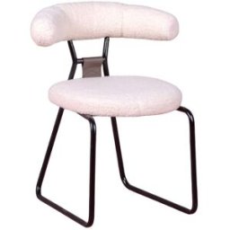 Nest dream Silla de diseño tapizada en bouclé y patas, blanco