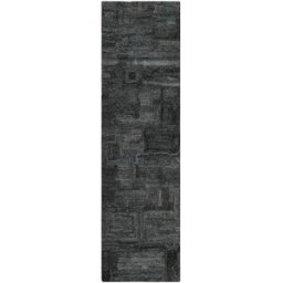 Wecon Home Alfombra gris y azul diseño tuftado a mano en relieve 80x230