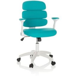 hjh OFFICE Silla giratoria para niños tela azul
