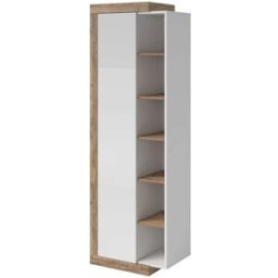 Petits meubles Armario 1 puerta paneles laminados blanco y madera