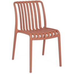 Bizzotto Conjunto de 4 sillas de polipropileno terracota