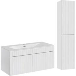 Petits meubles Conjunto mueble lavabo individual tableros laminados blanco