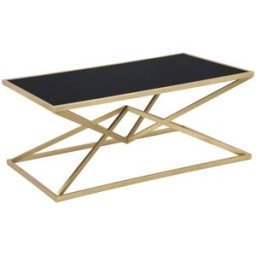 Mauro Ferretti Mesa de centro de metal dorado cm 110x60x45