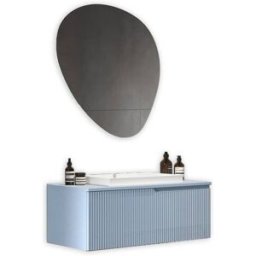 AQA DESIGN Mueble de baño 3 piezas en mdf azul tiffany