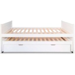 MueMue Cama nido compacta madera blanco 90x200 cm