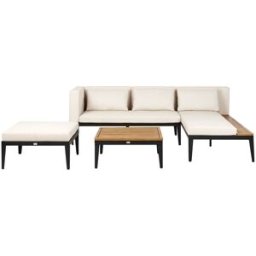 Beliani Conjunto de jardín de madera beige 3 personas