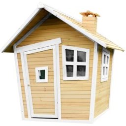 Axi Casita infantil con ventanas, de madera fsc, marrón/blanco