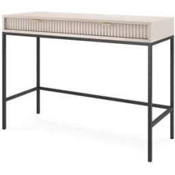 Furnlux Mesa consola beige negro 104 x 50 x 77 cm