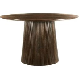 Moloo Mesa de comedor redonda 4 personas d130 madera marrón