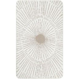 Wecon Home Basics Alfombra de baño blanca y beige 60x100