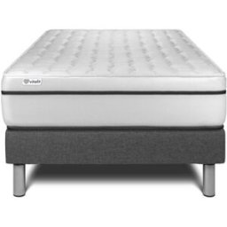 Vitalit Somier gris + colchón con espuma viscoelástica 120 x 190
