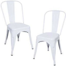Regalos Miguel Pack 2 sillas color blanco en acero reforzado