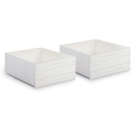 duehome Pack 2 cajones para almacenamiento 90x68 cm blanco vintage white