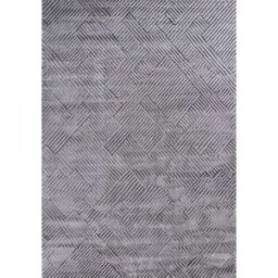 Nazar Alfombra de pelo corto con diseño geométrico - gris - 200x290 cm