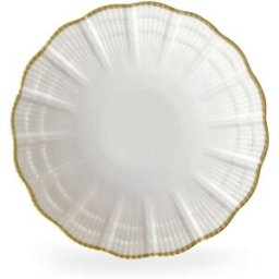 Medard de Noblat Plato de canapé (x6) porcelana blanco/oro