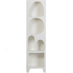 WOOOD Estantería de madera blanca con nichos