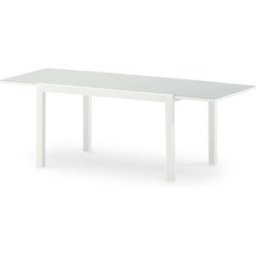 Defora Home Mesa de jardín aluminio blanco 215/135×90 cm