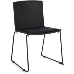 Bizzotto Juego 2 sillas acero negro total