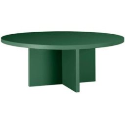 RNT by Really Nice Things Mesa de centro redonda tablero laminado de 3cm verde cedar 100cm