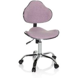 hjh OFFICE Silla giratoria para niños tela rosa