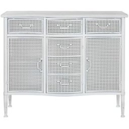 NIYLO Buffet en acero blanco 101x42x85 cm