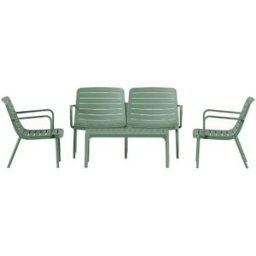 Drawer Conjunto de jardín para 4 personas en resina - verde