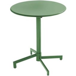 Oviala Mesa redonda de jardín tipo bistró con tapa plegable verde cactus