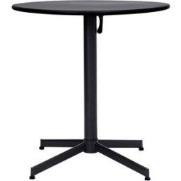 house doctor Mesa de comedor redonda de 3 plazas de metal negro