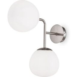 Maytoni Aplique pared 2 luces estructura de metal níquel y esferas de vidrio