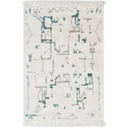 AFK Alfombra gráfica y diseño azul grisáceo 120 x 170 cm