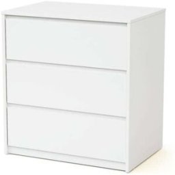 Webaby Cómoda bebé madera con 3 cajones - blanco