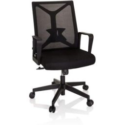 hjh OFFICE Silla home office tela / tejido de malla negro