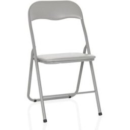 hjh OFFICE Silla de policloruro de vinilo (pvc) gris