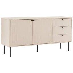 Oviala Aparador 2 puertas y 3 cajones decoración melamina 150 cm beige