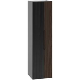 Petits meubles Columna de pared negra paneles de melamina y mdf negro y madera