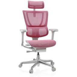 hjh OFFICE Sillón alta gama tejido de malla rosa