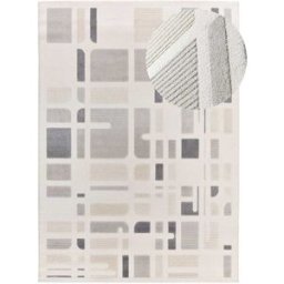 Atticgo Alfombra con relieve blanco/beige/gris 200x290 cm