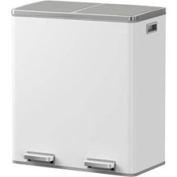 Kitchen Move Cubo de basura de cocina de reciclaje blanco 60l