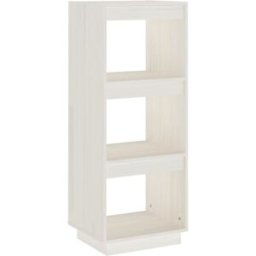 Maison Chic Estantería/divisor de espacios madera pino blanco 40x35x103 cm