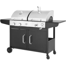 Habitat & Jardin Barbacoa de gas negro 167 x 75 x 123 cm