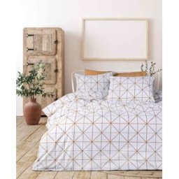 Blanc Avenue Juego de funda de edredón 240x220 cm+ 2 fa 65x65 cm 100% algodón