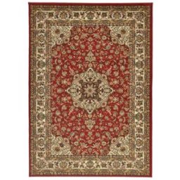 THEKO Alfombra diseño oriental polipropileno rojo 200x300 cm