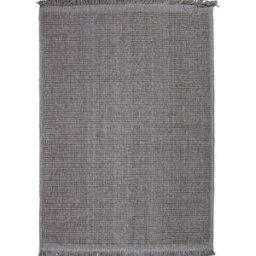 The Deco Factory Alfombra efecto yute con diseño de rayas beige 190x290