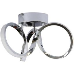 Nettlife Veronika - plafón led de metal, color plata, 31 cm
