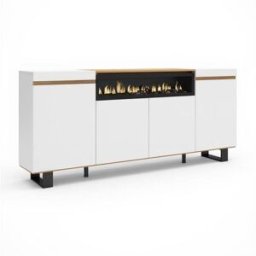 duehome Aparador up chimenea blanco - roble arena