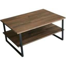 Dmora Mesa de café de madera nueces 85x60 cm