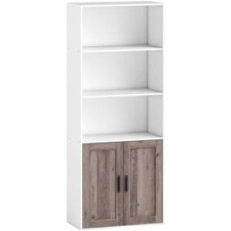 Homcom Estantería para libros 60x30x149.5 cm blanco y marrón