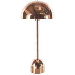Beliani Lámpara de mesa metal cobrizo