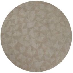 Wecon Home Alfombra redonda beige arena diseño tufting a mano 200 rd.